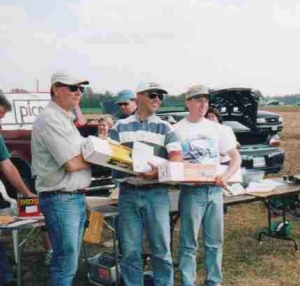 From the left - Jack Lewis, Rocks, and Chris Shepherd at the Studley Shoot Out