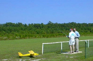 Vice-Mayor Allen gets a post flight briefing from Intro Pilot L.C. Rash - Atkinson photo