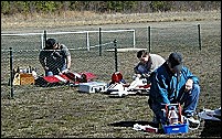 Contestants prepare for the first event