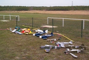 The line-up of planes for the Fool's Folly