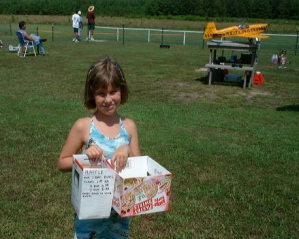 After little miss Munday sold all the raffle tickets, we drew names and Charlie Barnhart won the fuel - Atkinson photo